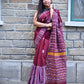 MAROON PLUNGE - KANTHA STITCH - KHESH COTTON SAREE
