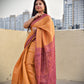 yellow color pattu silk saree for wedding soft silk saree online marriage function contrast brocade work with blouse piece kubera pattu silk saree soft silk