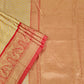 red chandan golden soft silk saree puja and homewarming ceremony wedding functions best price with blouse piece zari work saree