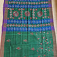 BLUE RIVER - KANTHA STITCH - COTTON HANDLOOM SAREE