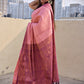 peach color pattu silk saree for wedding soft silk saree online marriage function contrast brocade work with blouse piece kubera pattu silk saree soft silk
