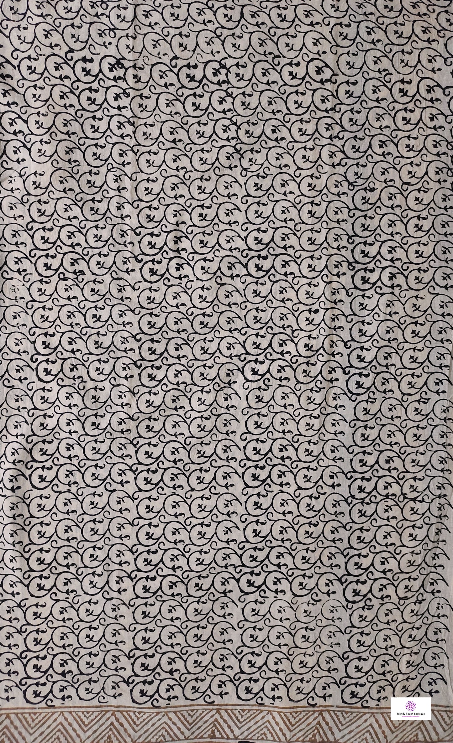 handblockprinted blue beige organic mulcotton saree best summer fabric office and causal style best price with blouse piece