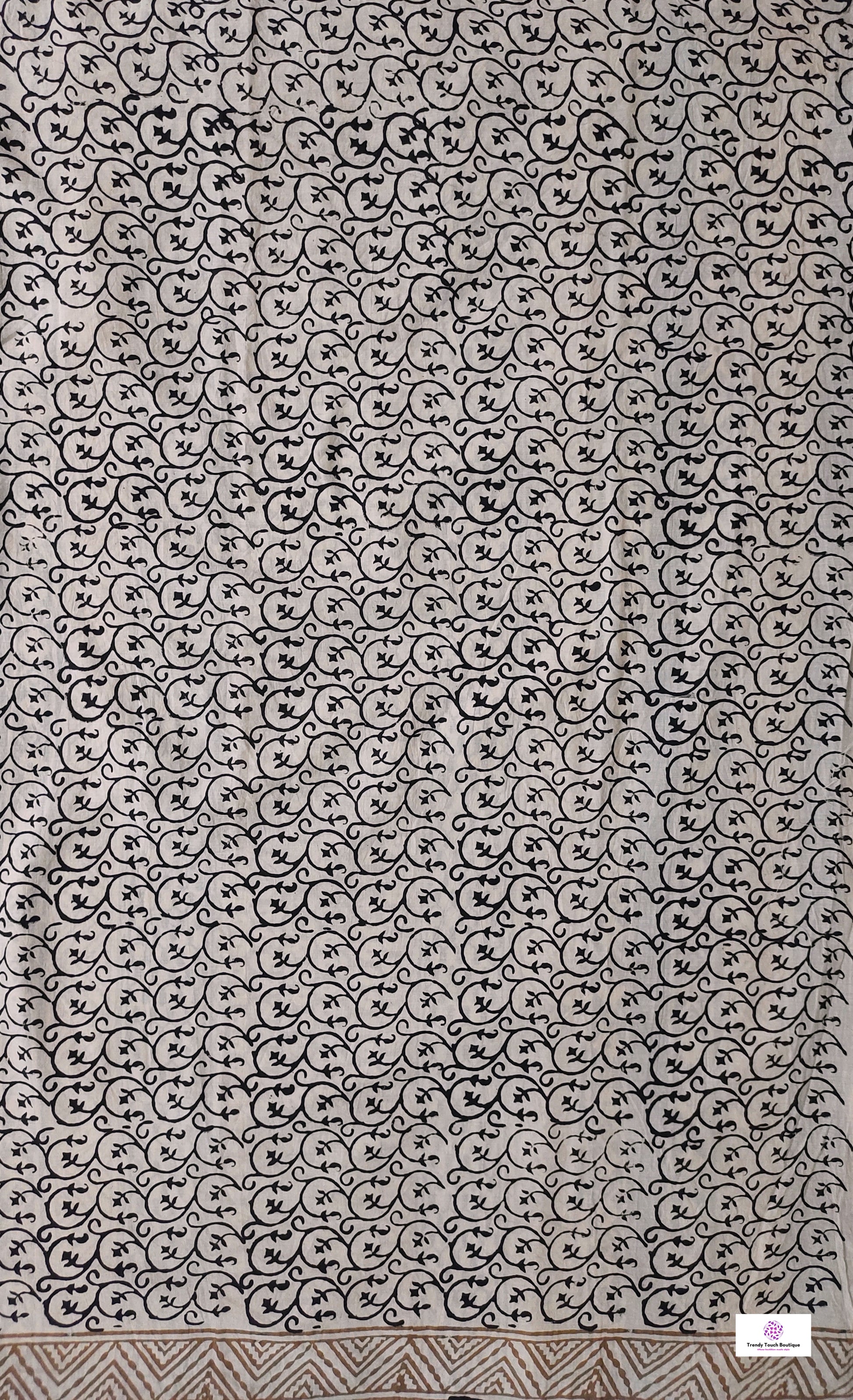 handblockprinted blue beige organic mulcotton saree best summer fabric office and causal style best price with blouse piece