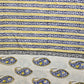 handblockprinted mulcotton in beige base with blue, yellow and black for office and casual styling summer best fabric saree with blouse piece and best price