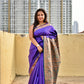 HRIDAY - KATAAN SILK - (VIOLET-RAMA GREEN)