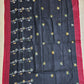 NIGHT QUEEN - KANTHA STITCH - COTTON HANDLOOM SAREE