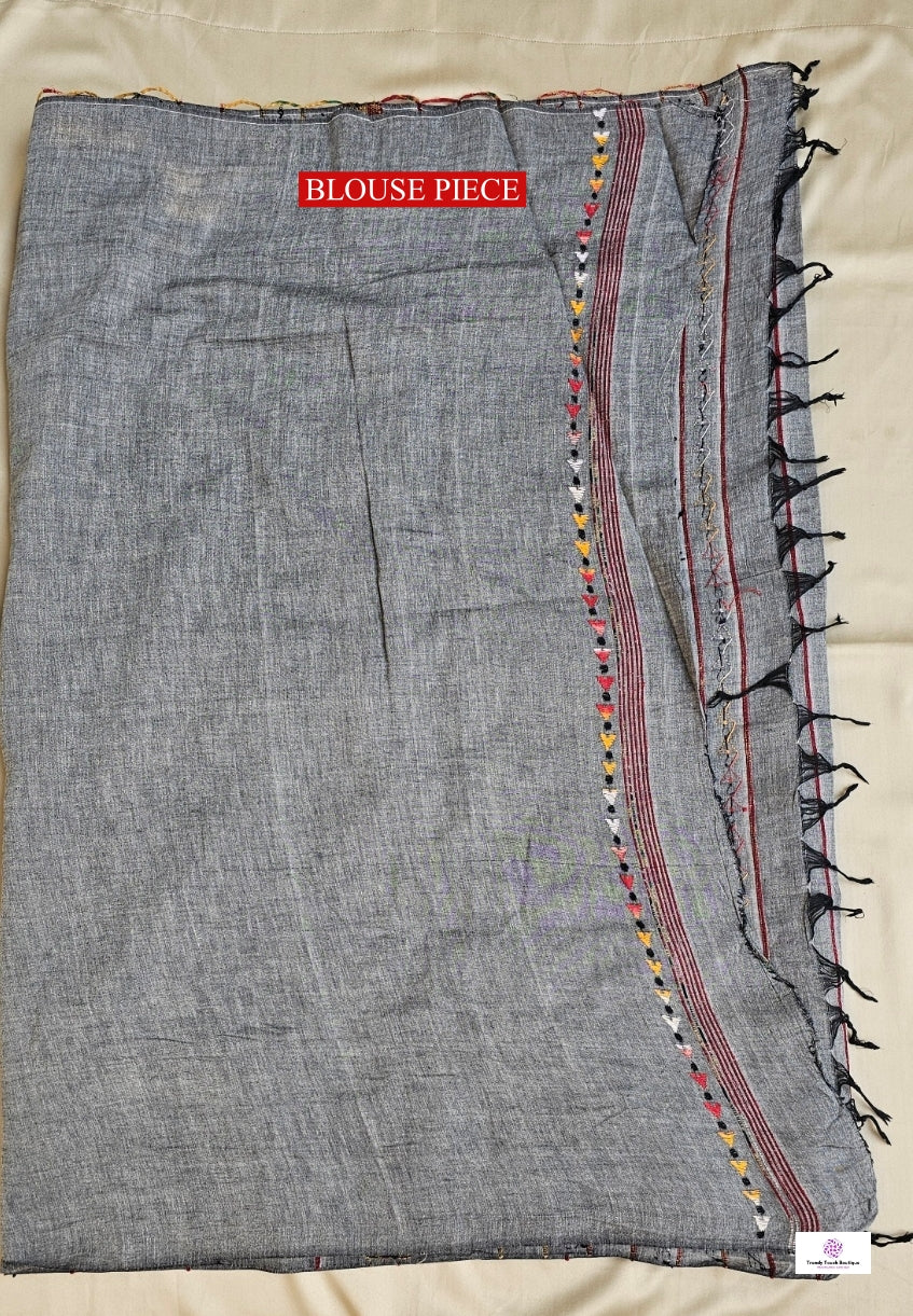 BADAL - KANTHA STITCH - KHESH COTTON SAREE