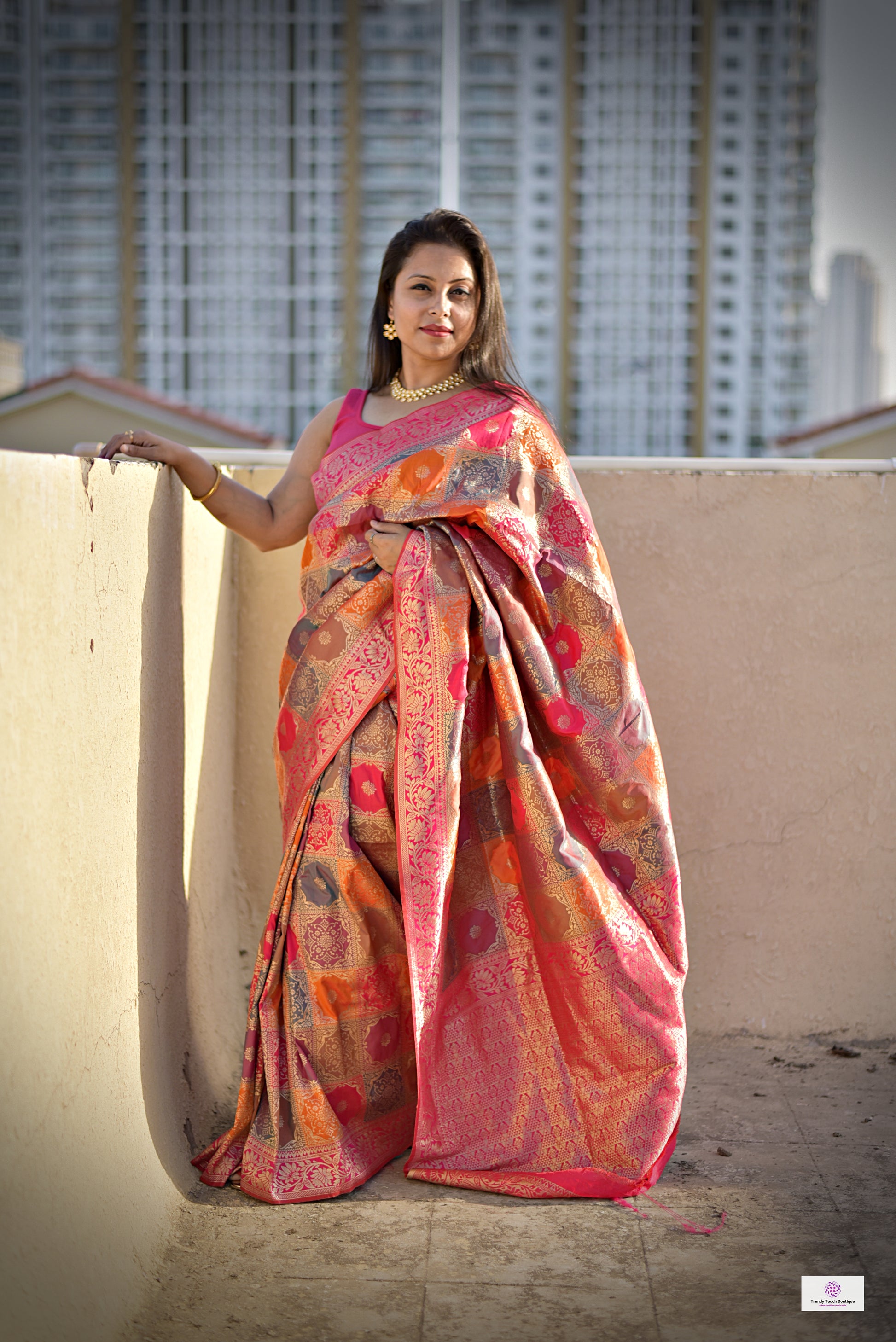 Wedding wear saree pink banarasi silk affordable party wear saree zari work marriage function saree