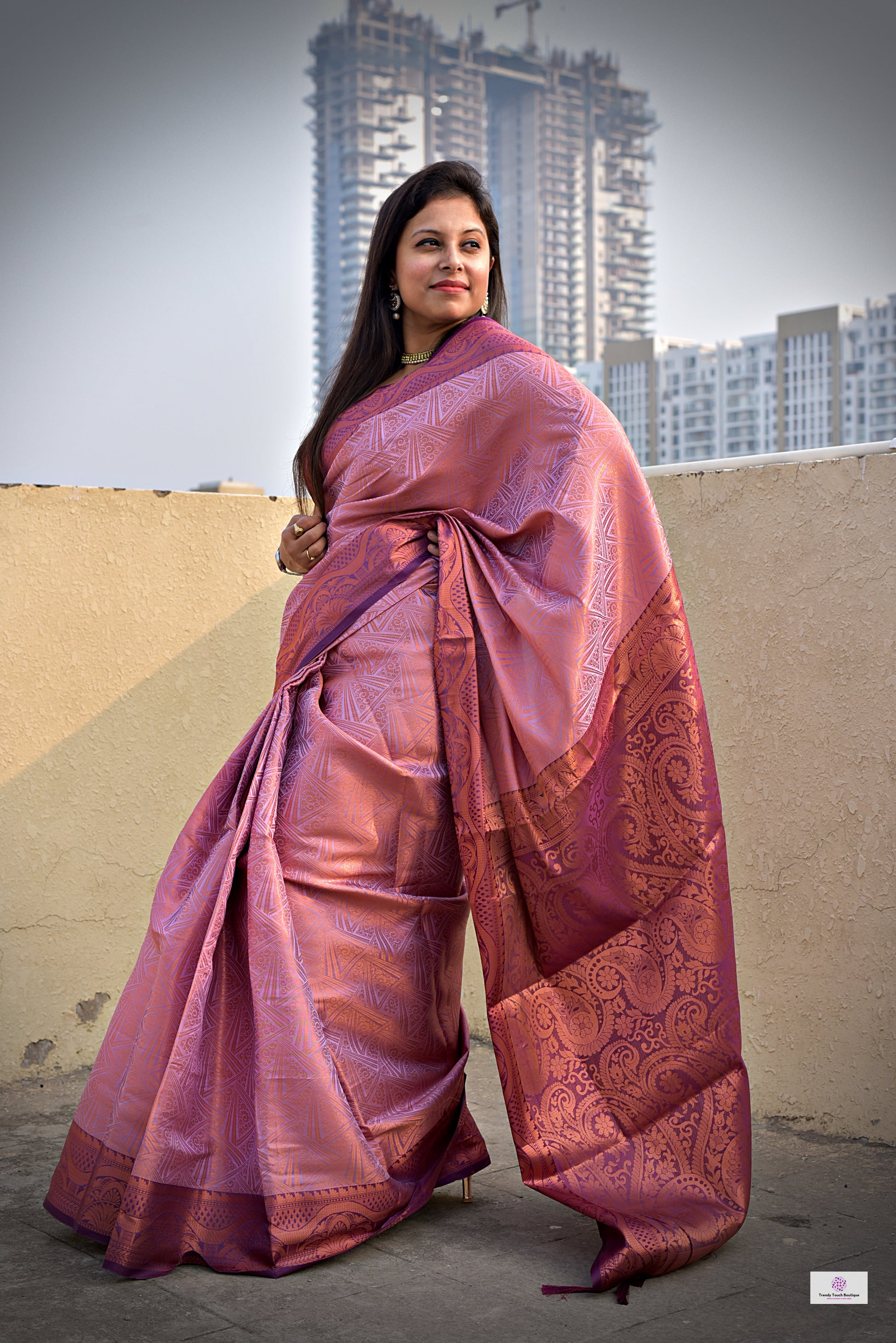 pink color pattu silk saree for wedding soft silk saree online marriage function contrast brocade work with blouse piece kubera pattu silk saree soft silk
