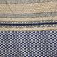 handblockprinted blue beige organic mulcotton saree best summer fabric office and causal style best price with blouse piece