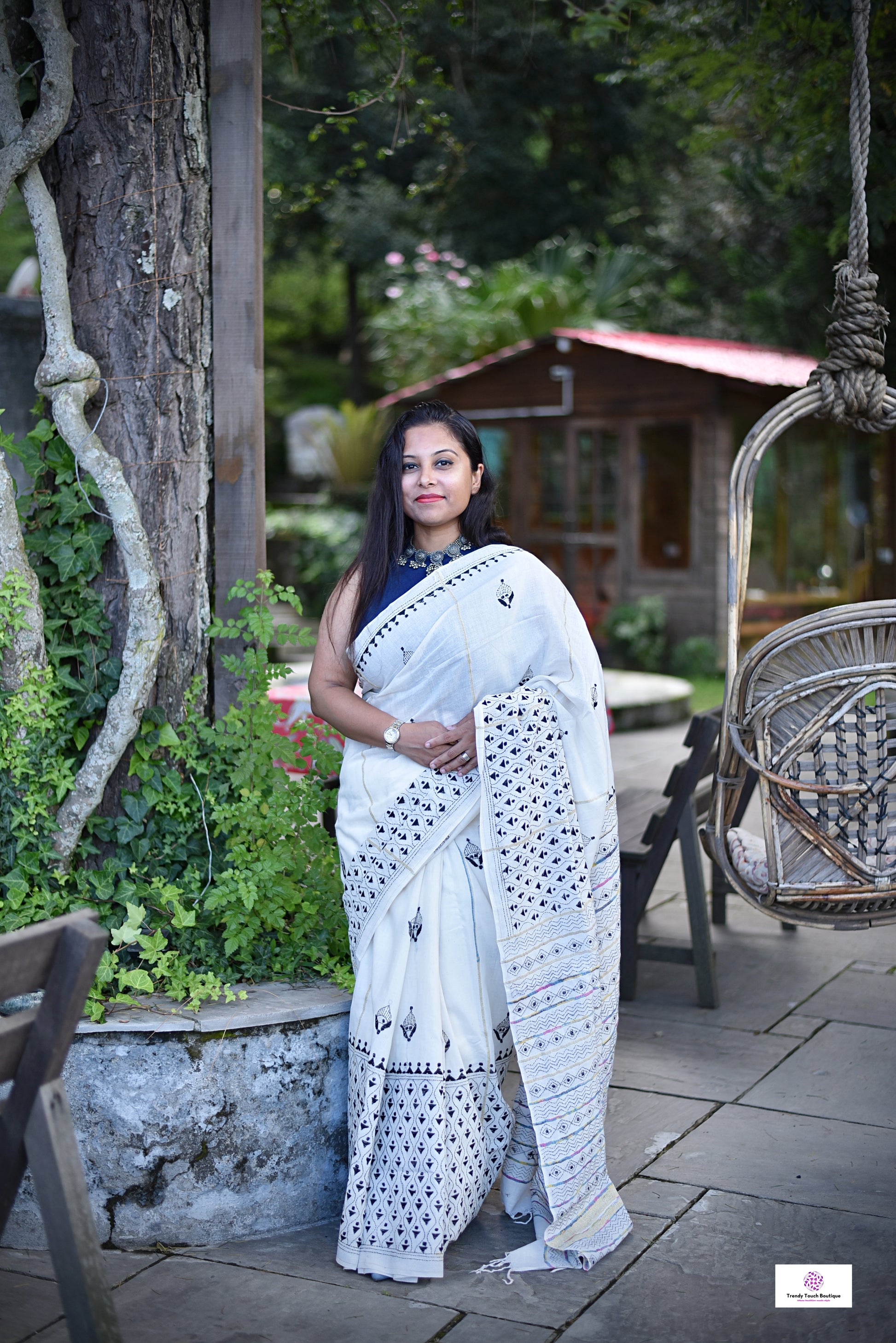 white black kantha work khesh cotton handloom saree for office and festive wear special ocassion with blouse piece and best price