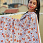 kantha handembroidered pure cotton designer statement dupatta for kurti styling in summer Holi sale best price white orange floral handcrafted