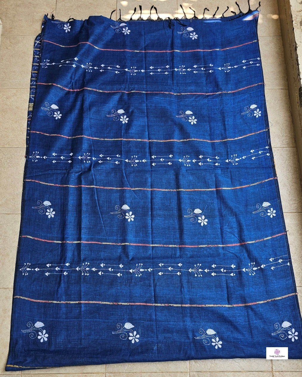 GAGAN - KANTHA STITCH - KHESH COTTON SAREE