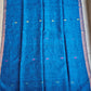 FLORALS - LINEN JAMDANI HANDLOOM SAREE (BLUE)