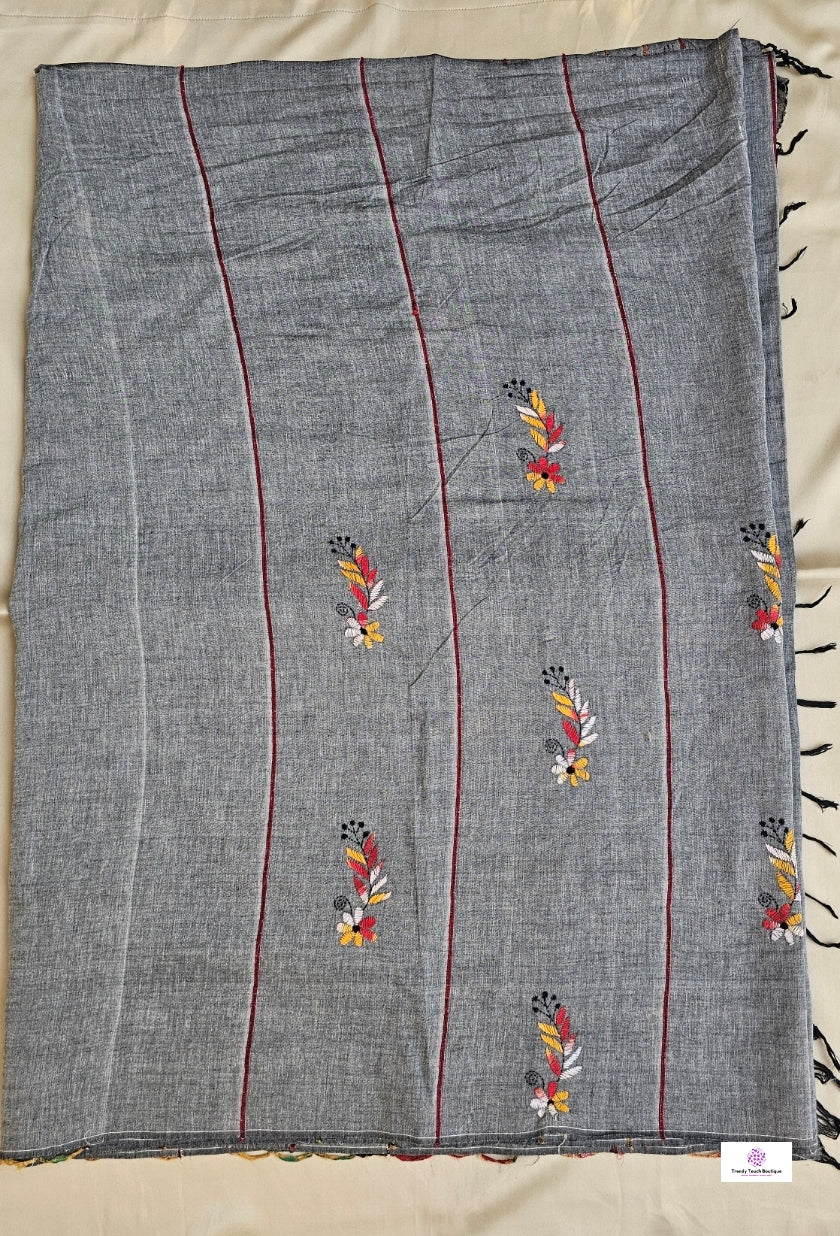 BADAL - KANTHA STITCH - KHESH COTTON SAREE