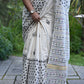 white black kantha work khesh cotton handloom saree for office and festive wear special ocassion with blouse piece and best price