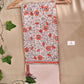 kantha handembroidered pure cotton designer statement dupatta for kurti styling in summer Holi sale best price white orange floral handcrafted