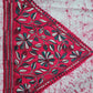 PINK LILY - KANTHA STITCH BATIK COTTON SAREE