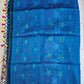 FLORALS - LINEN JAMDANI HANDLOOM SAREE (BLUE)