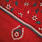 kantha handembroidered pure cotton designer statement dupatta for kurti styling in summer Holi sale best price red floral handcrafted