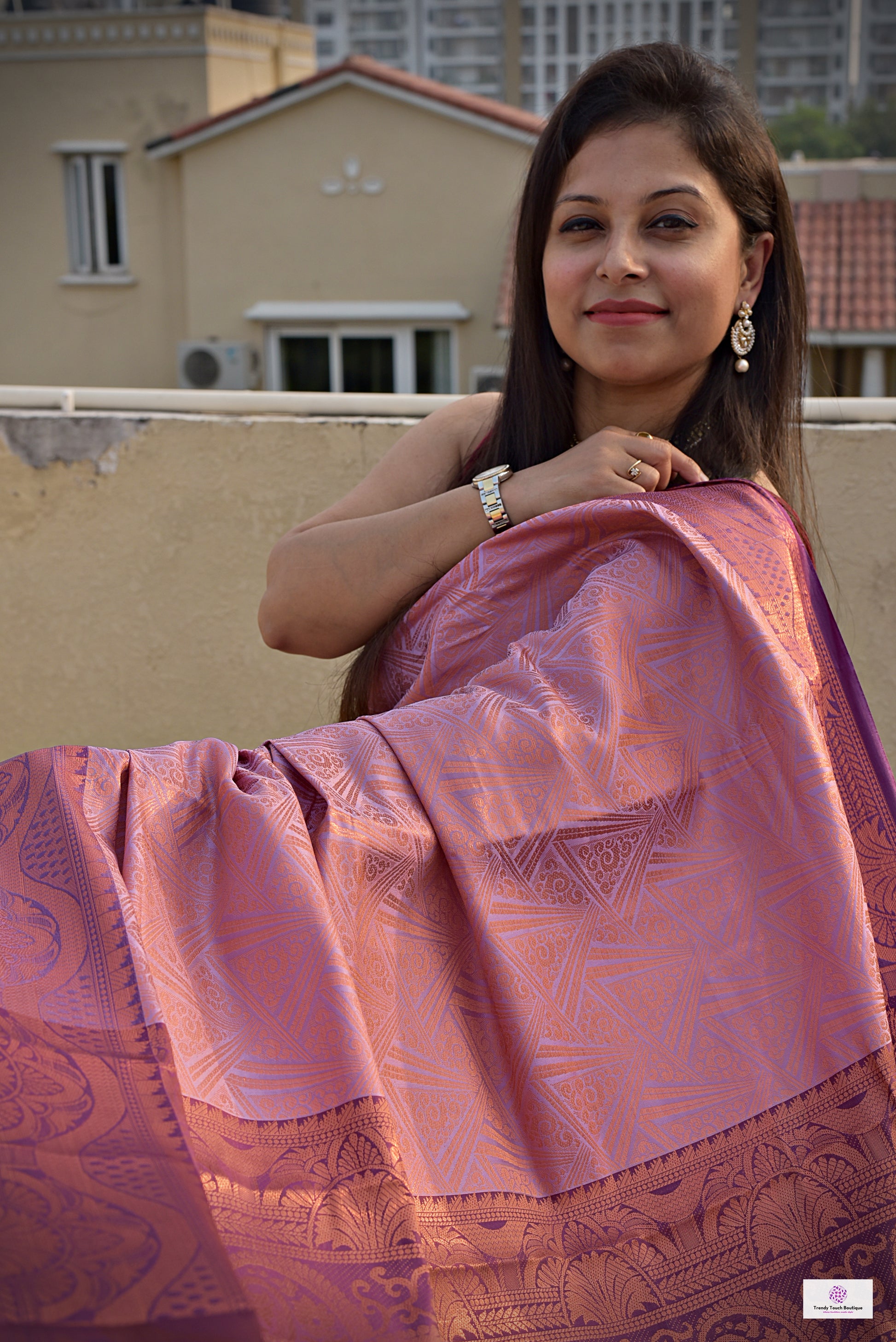 pink color pattu silk saree for wedding soft silk saree online marriage function contrast brocade work with blouse piece kubera pattu silk saree soft silk