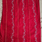 Kantha stitch handembroidered designer red khesh cotton handloom with blouse piece best price
