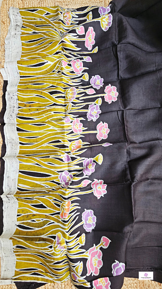 Jal Tarang – Handloom Wax Hand Batik Pure Mulberry Silk (Silk Mark Certified)