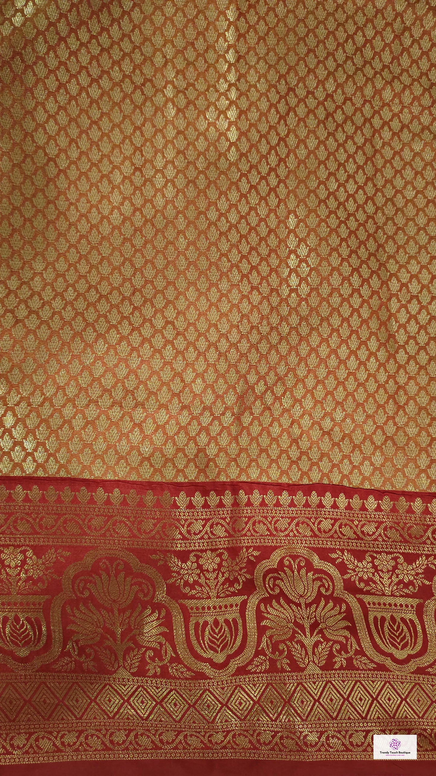 BINODINI - SOFT SILK SAREE (YELLOW & ORANGE & RED)