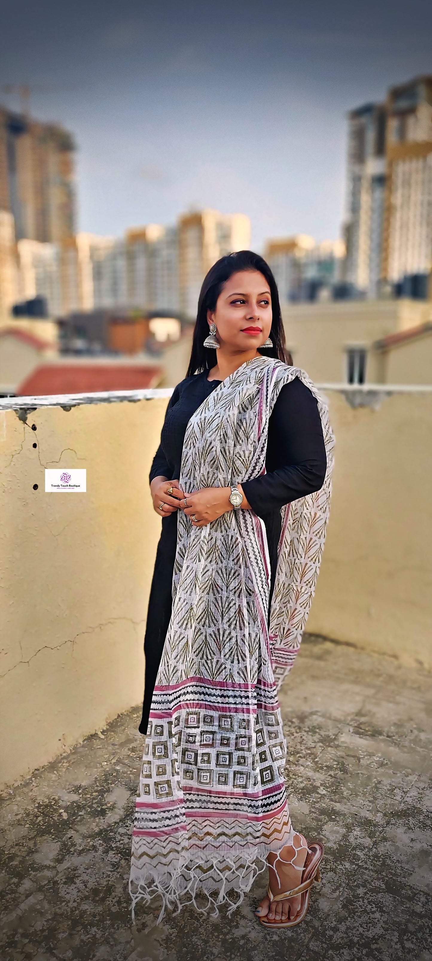 beat the heat with kota doria handblock print white yellow everyday kurti pairing office wear college best price online holi spring summer sale 