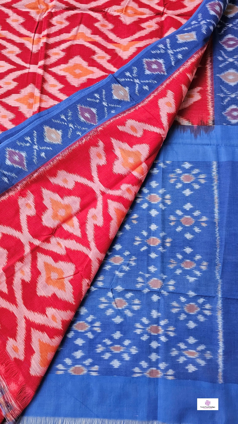 ROSALIND - POCHAMPALLY COTTON IKKAT - HANDLOOM SAREE