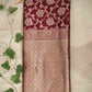 wine magenta golden silver zari work banarasi silk saree best price with blouse piece festive wear wedding wear party wear marriage function traditional silk