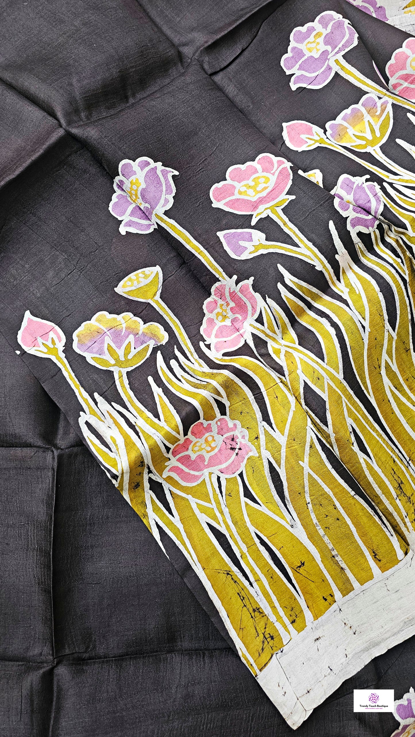 Jal Tarang – Handloom Wax Hand Batik Pure Mulberry Silk (Silk Mark Certified)