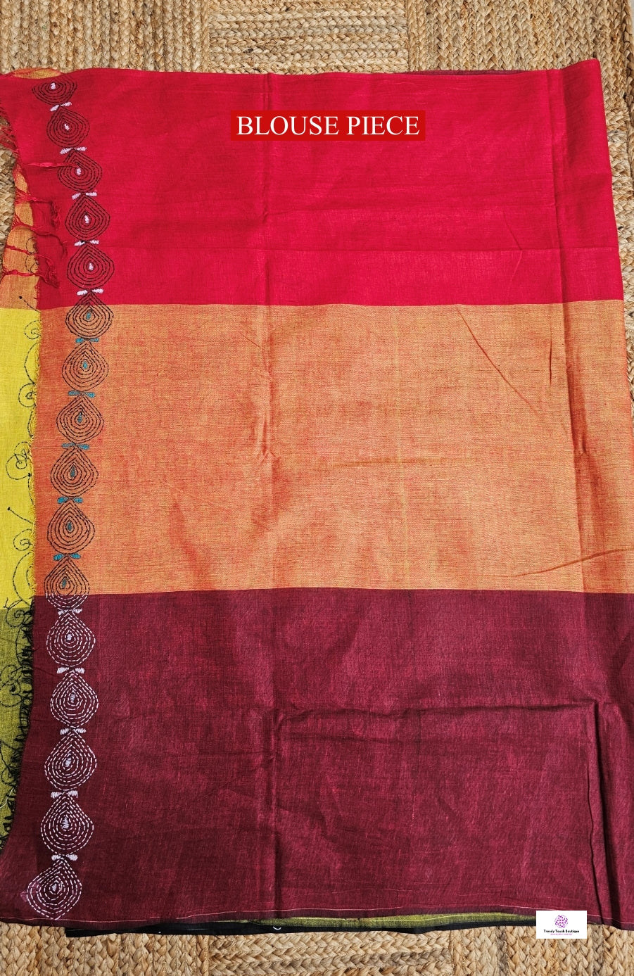 COLORFUL SOUL - KANTHA STITCH - KHESH COTTON SAREE