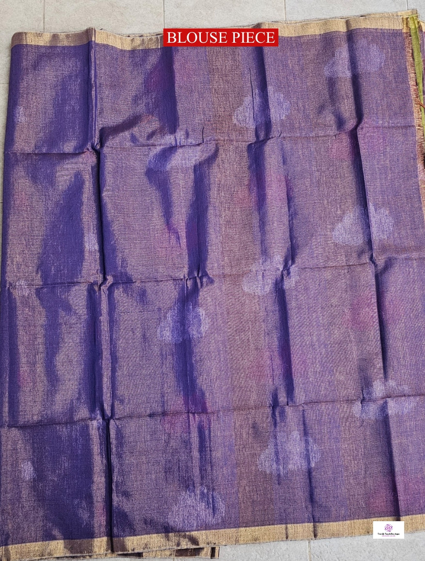 LAVENDAR MIST - TISSUE LINEN JAMDANI HANDLOOM SAREE