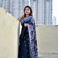 kutch handembroidered designer black blended bangalore silk saree with blouse piece for office and special festive celebration styling best price