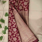 wine magenta golden silver zari work banarasi silk saree best price with blouse piece festive wear wedding wear party wear marriage function traditional silk