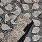 Handblock print mulcotton saree best summer fabric for office and casual styling with blouse piece black and ivory best price