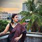 Cotton handloom black saree with orange thread kantha hand embroidered best summer fabric for formal and casual styling marriage functions and family events with blouse piece best price