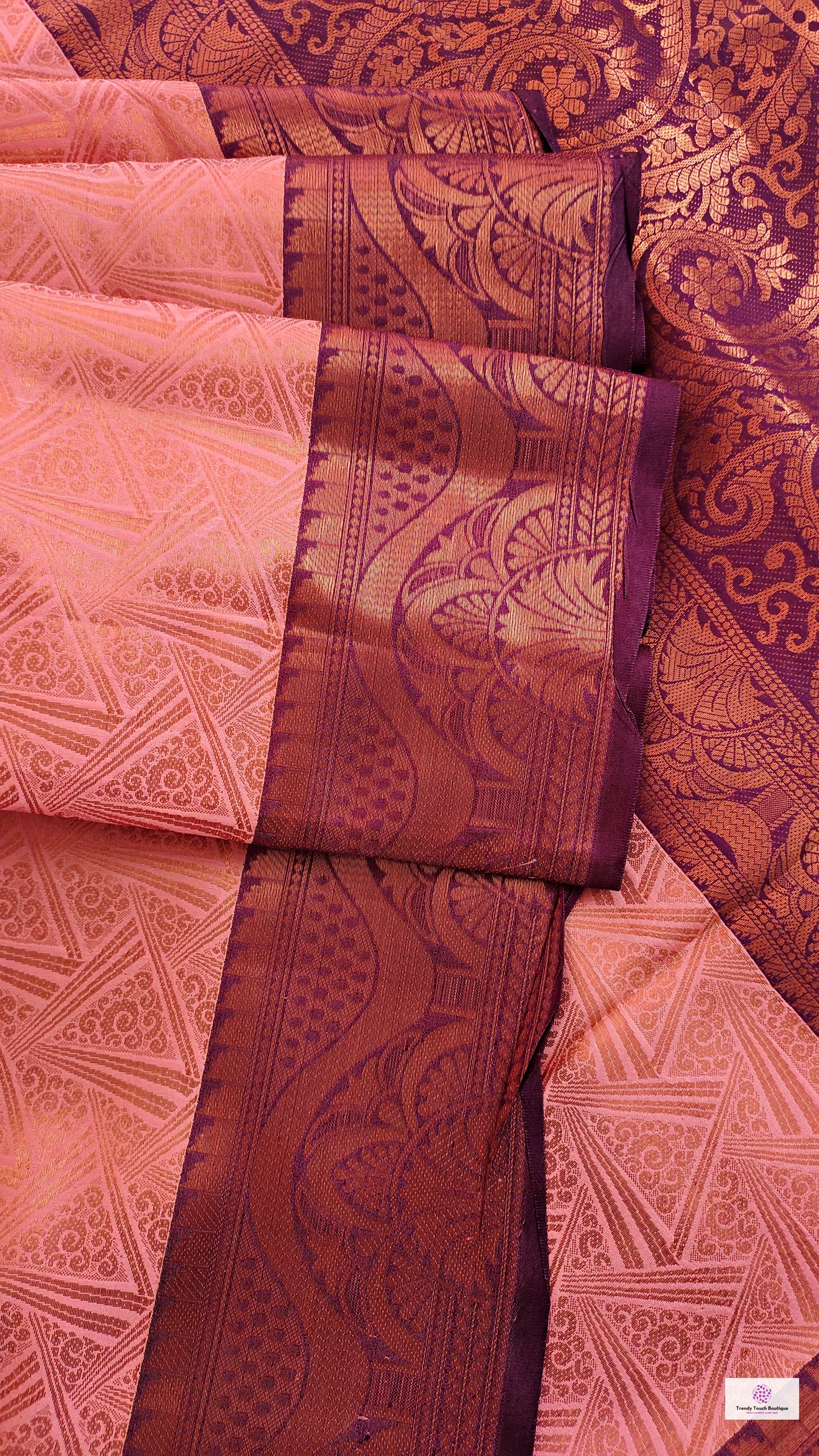 ESHA - KUBERA PATTU SILK SAREE - PEACH PINK