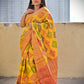 BINODINI - SOFT SILK SAREE (YELLOW & ORANGE & RED)