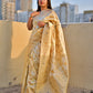 APSARA -  BANARASI KATAN SILK SAREE - IVORY