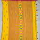 BASANT (MAROON TASSEL) BENGAL MULCOTTON HANDLOOM SAREE (YELLOW)