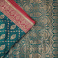 shop saree online teal green and pink silk festive wear saree with blouse piece festive gift best price