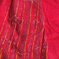 Kantha stitch handembroidered designer red khesh cotton handloom with blouse piece best price