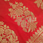 red banarasi silk zari work sare wedding wear marriage function party wear saree affordable price
