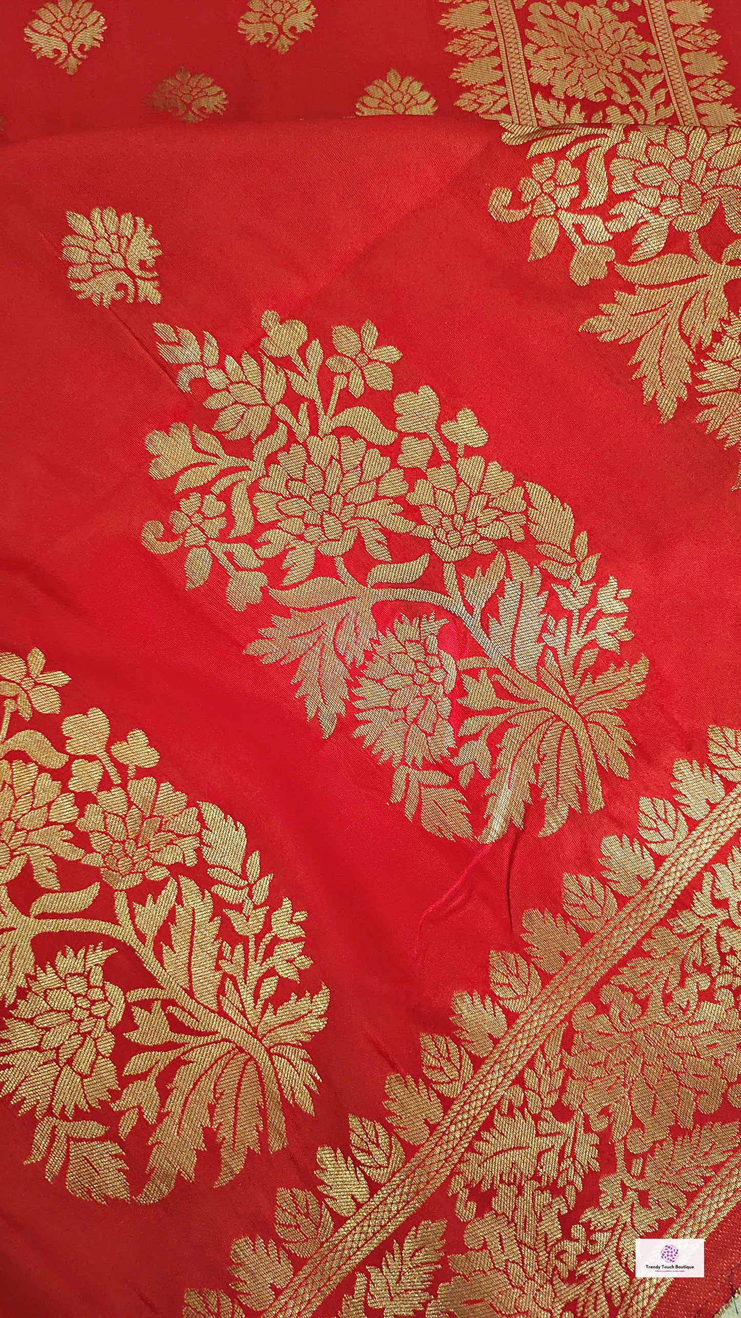 red banarasi silk zari work sare wedding wear marriage function party wear saree affordable price