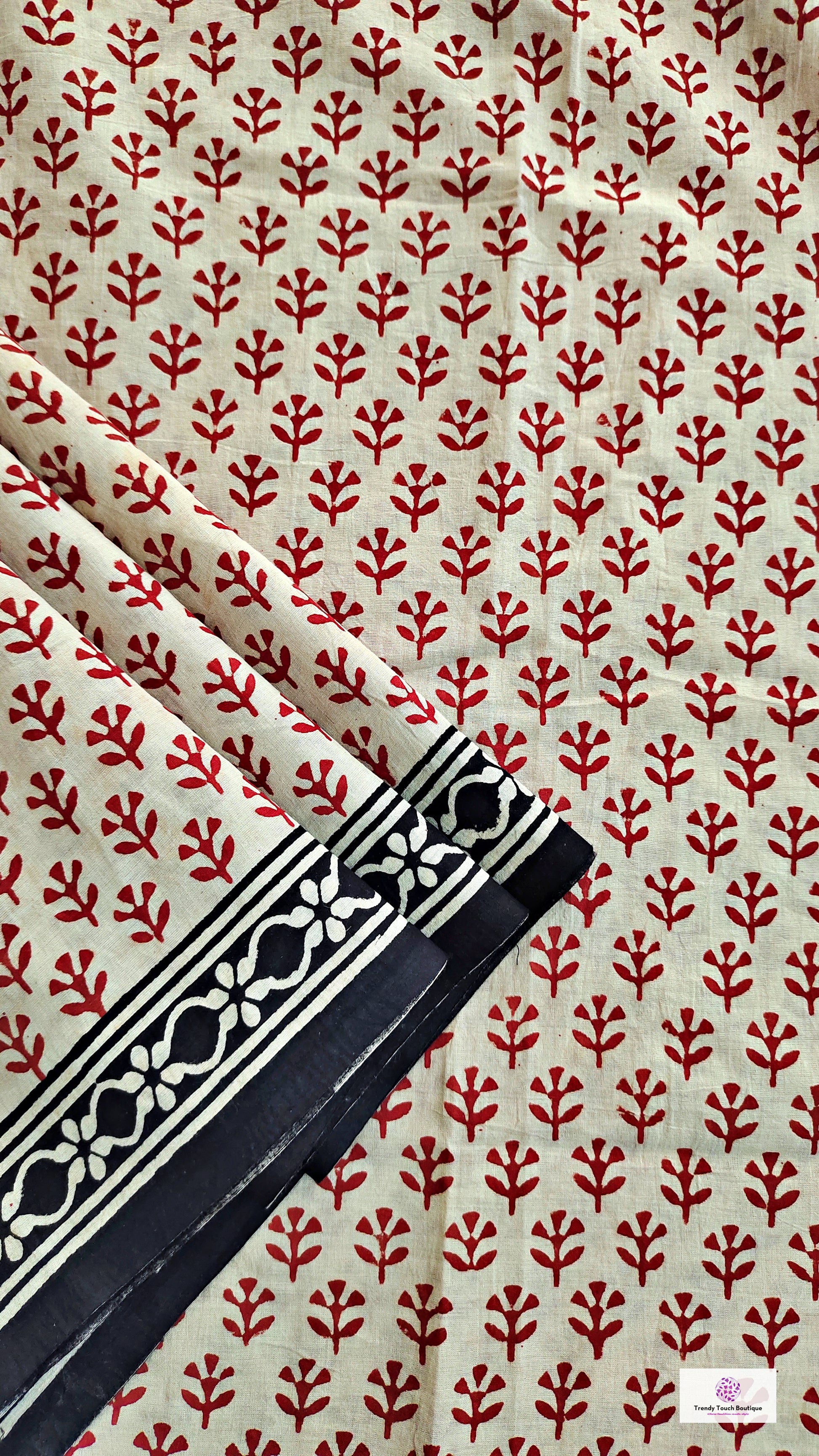 mulcotton handblock print best summer fabric office wear and everyday wear saree online best price with blouse piece black red and beige soft 