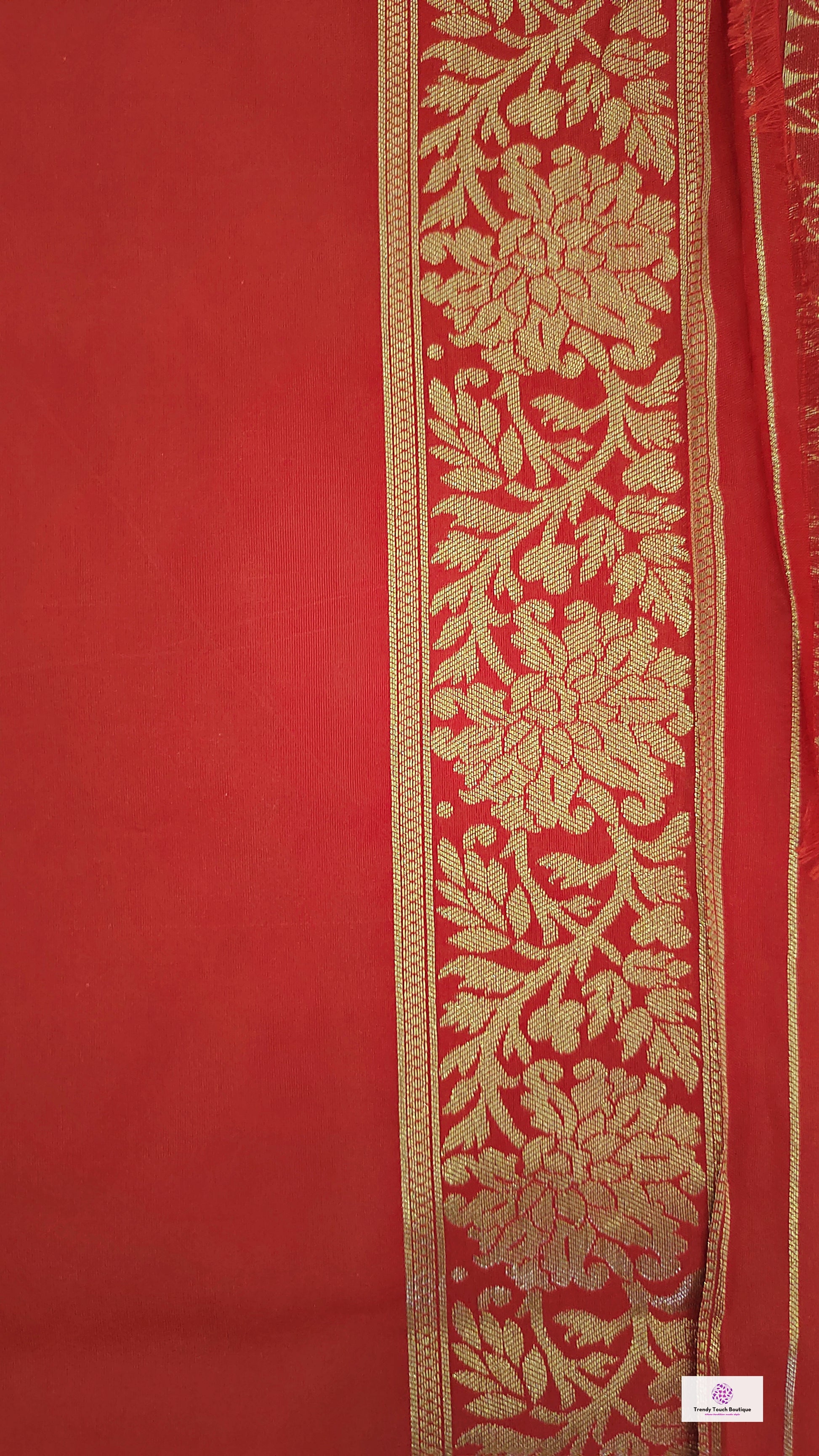 red banarasi silk zari work sare wedding wear marriage function party wear saree affordable price