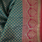 shop saree online teal green and pink silk festive wear saree with blouse piece festive gift best price
