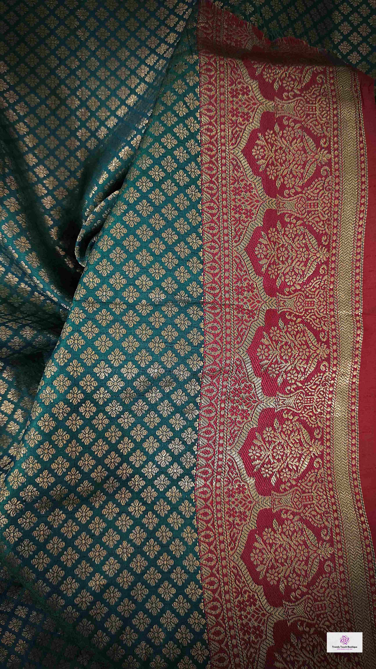 shop saree online teal green and pink silk festive wear saree with blouse piece festive gift best price
